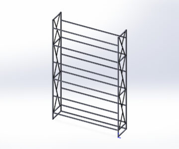 3D модель Стеллаж для книг 1250 х 300 х 1910 мм