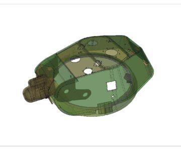 3D модель Модель башни танка Т-34 выпуска 1940 г в масштабе 1:48
