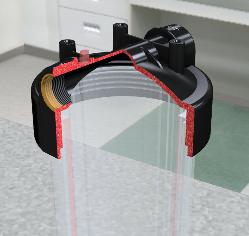 3D модель Колба UNIPUMP BIG BLUE CFC-20BB01C прозрачная, без картриджа 53211, без кронштейна