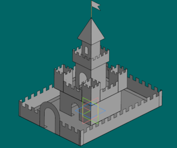 3D модель Замок (крепость) из картона